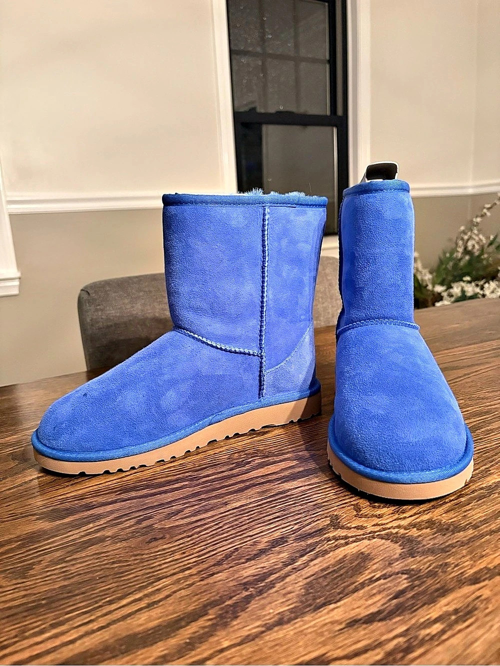 UGG Classic Short II Blue Suede Winter Boots